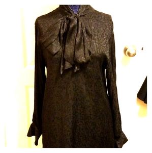 H&M Black Tie Neck Dress